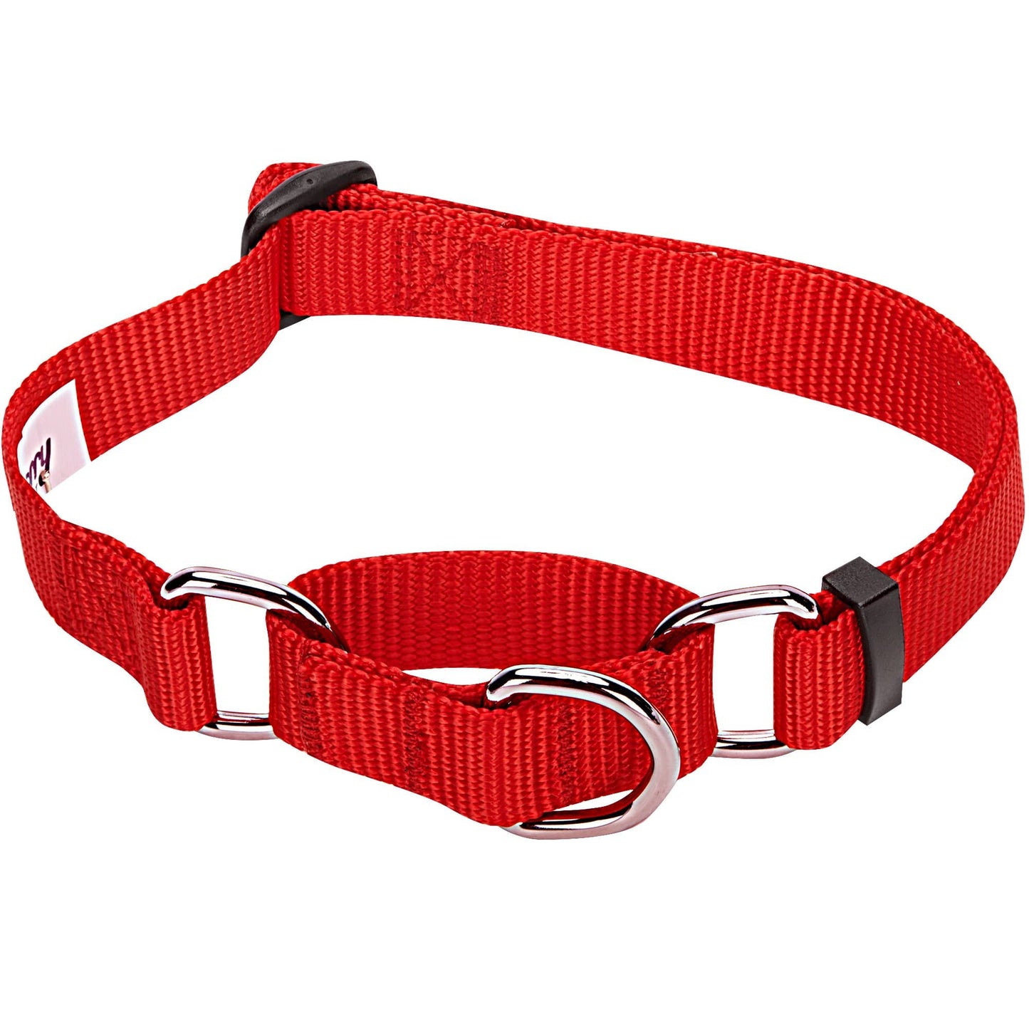 Nylon Personalized Martingale Safety Training Dog Collar Pink Red for Puppy Girl