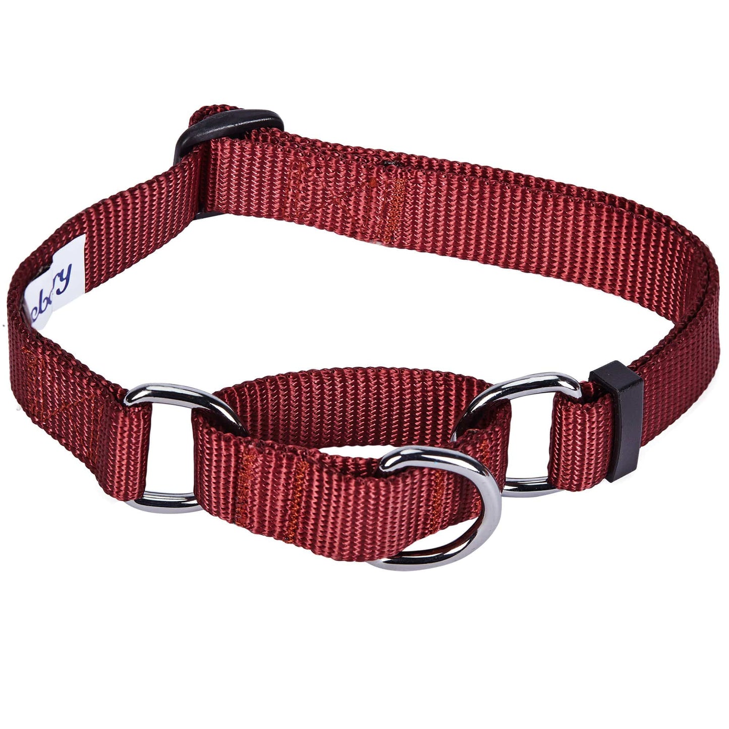 Nylon Personalized Martingale Safety Training Dog Collar Pink Red for Puppy Girl